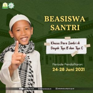 BMA Buka Pendaftaran Beasiswa Santri Khusus Dayah Tipe B dan Tipe C