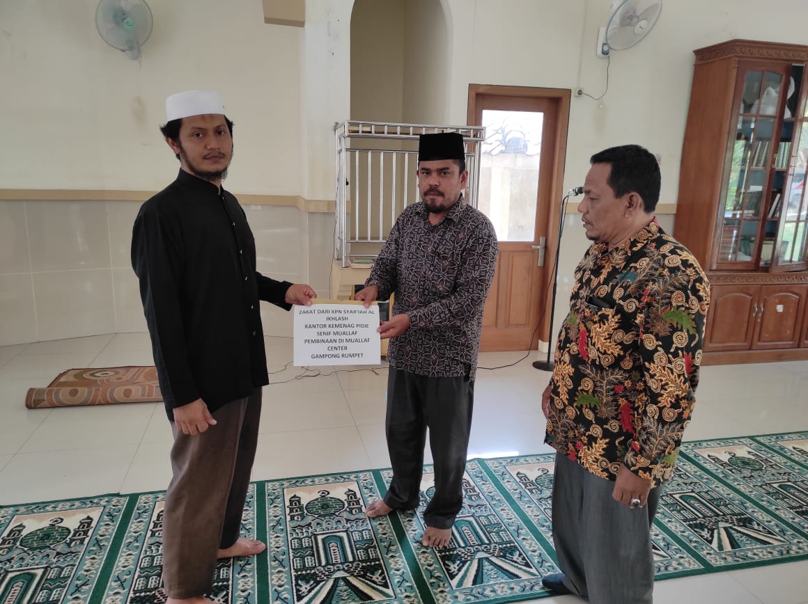 KPN Syariah Al Ikhlas Kemenag Pidie Bantu Muallaf Binaan Dewan Dakwah Aceh