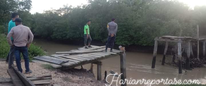 Akibat Banjir, Jembatan Di Jeungki, Peureulak Terputus