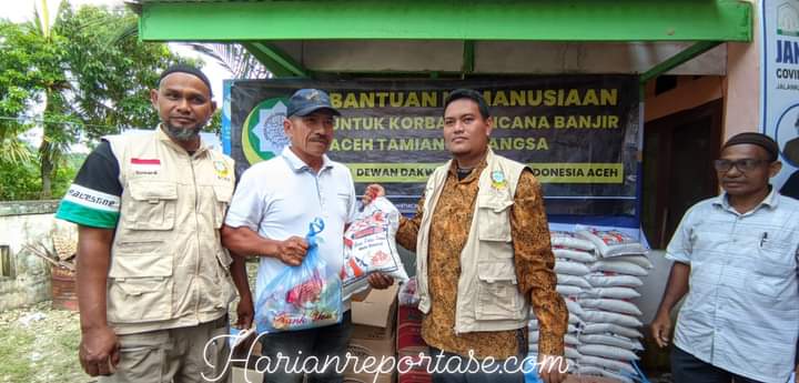 Dewan Dakwah Aceh Salurkan Bantuan Untuk Warga Terdampak Banjir