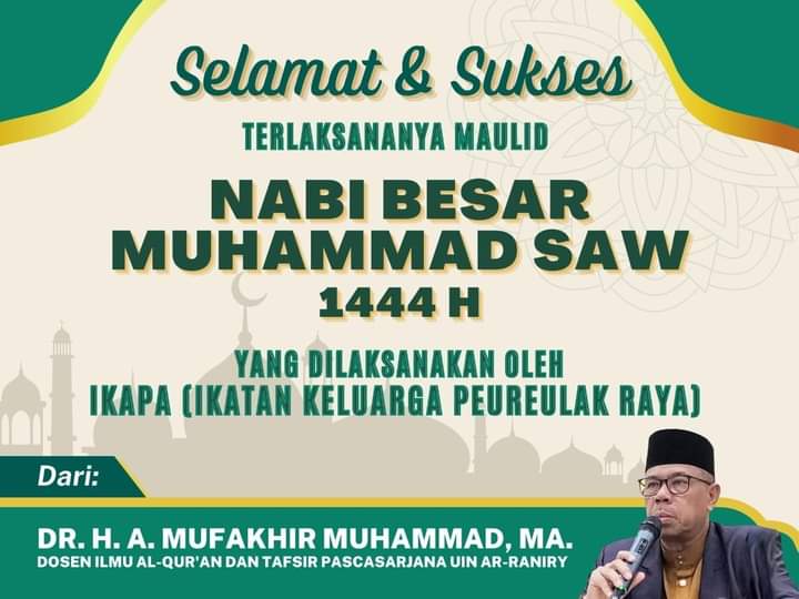 IKAPA Gelar Maulid, Dr. Mufakhir: Maulid Sarana Pengikat Ukhwah Dan Berbagi Berkah