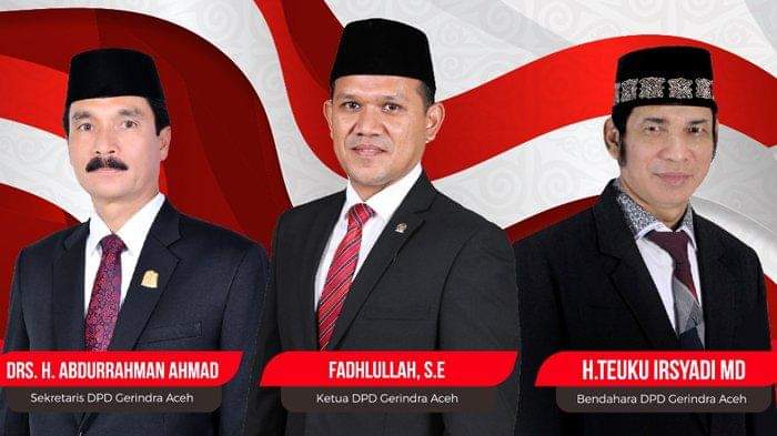 Ketua dan Sekretaris Gerindra Aceh di Ganti