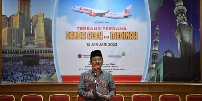 Jamaah Umrah Aceh Terbang Langsung Ke Madinah Lewat Bandara SIM