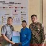 PMII Aceh Timur Serahkan Surat Pemberitahuan Pemantau Kepada Panwaslih