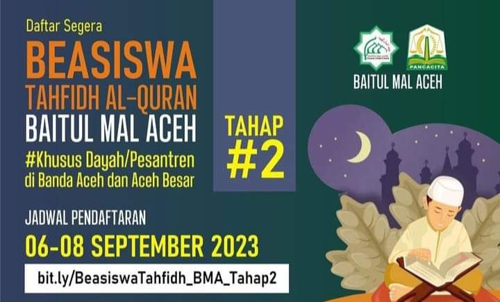 Beasiswa Tahfidh Qur’an dari Baitul Mal Aceh, Berikut Informasinya
