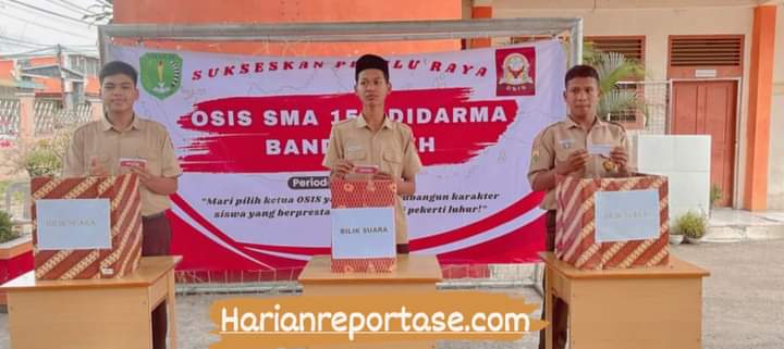 Latih Berdemokrasi, SMA Negeri 15 Adidarma Banda Aceh Gelar Pemilu Raya OSIS