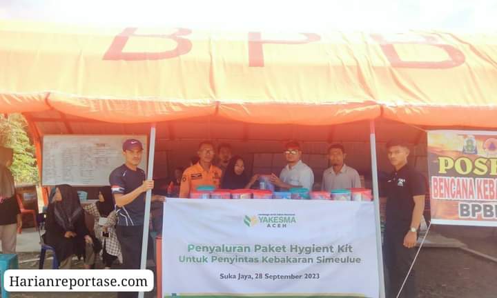 Laznas Yakesma Aceh Bantu Korban Kebakaran Simeulue