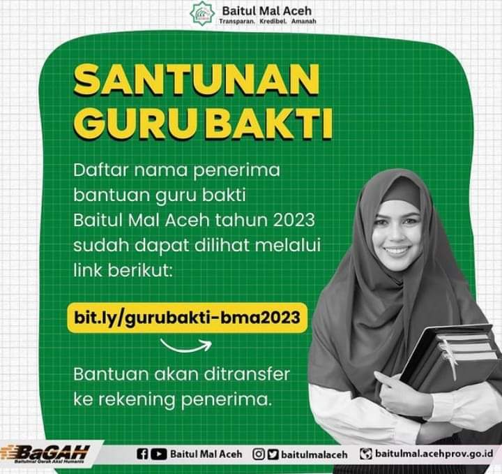 BMA Umumkan Penerima Bantuan Dana Guru Bakti, Berikut Daftarnya