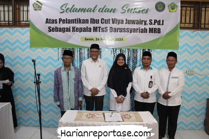 Yayasan Baiturrahman Peduli Umat, Lantik Kepala Baru MTsS Darussyariah Masjid Raya Baiturrahman