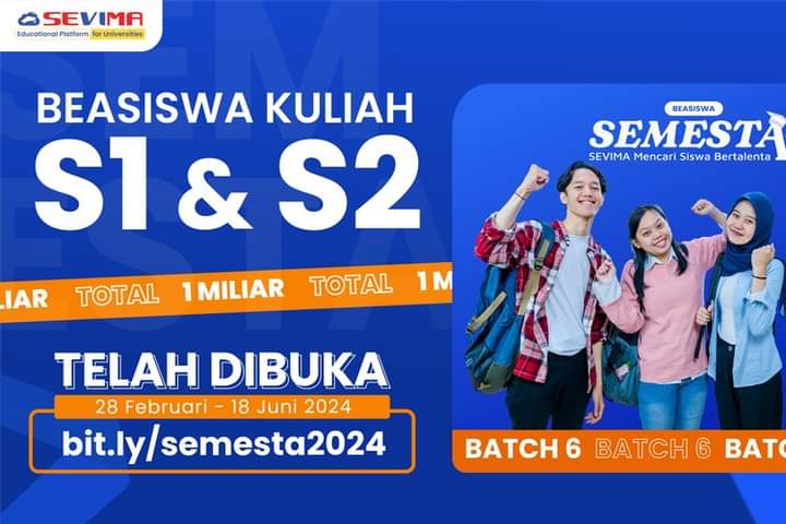 Beasiswa Semesta 2024 Untuk Lulusan SMA-SMK, Kuliah Gratis Sampai Lulus