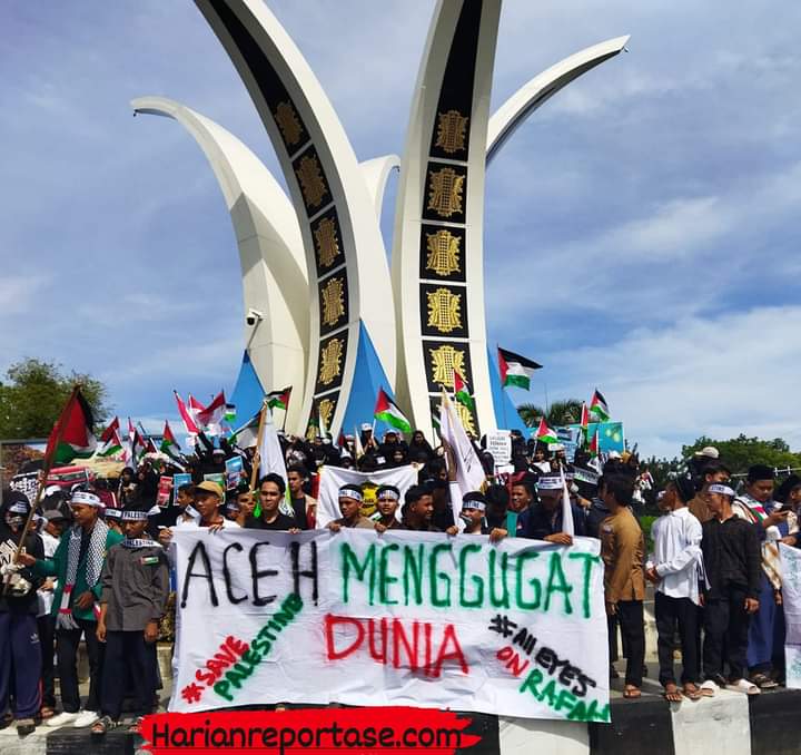 Aceh Menggugat Dunia Atas Kekejaman Israel Terhadap Palestina