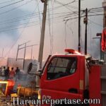 10 Unit Ruko Semi Permanen di Buloh Blang Ara Ludes Terbakar