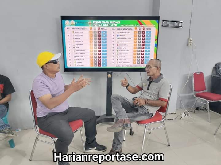 Sukseskan Popda Aceh Timur XVII 2024, Sejumlah Wartawan Kunjungi Media Center
