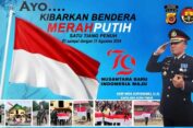 Kapolres Aceh Timur Ajak Warga Kibarkan Bendera Merah Putih