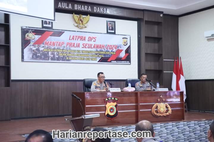 Kesiapan Pengamanan Pilkada 2024, Polres Aceh Timur Menggelar Latpra Ops