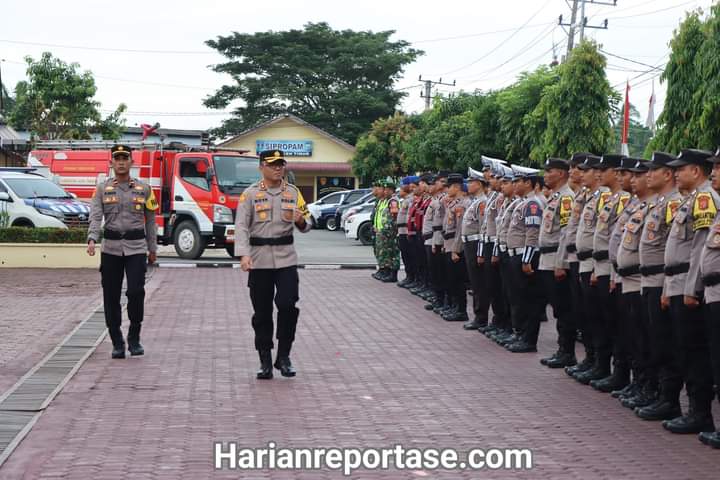 Kapolres Aceh Timur Pimpin Apel Gelar Pasukan Operasi Mantap Praja Seulawah 2024