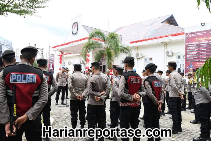Amankan Pendaftaran Cakada, Polres Aceh Timur Siapkan 110 Personil di Kantor KIP