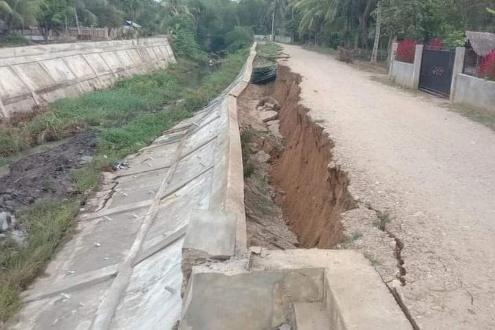 Baru Dibangun Dengan Anggaran Rp 2 Miliar, Tanggul di Aceh Utara Amblas