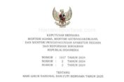 Pemerintah Tetapkan Hari Libur Nasional dan Cuti Bersama Tahun 2025