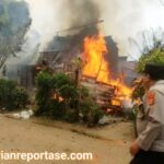 5 Rumah Terbakar di Simpang Ulim, Polisi Lakukan Olah TKP