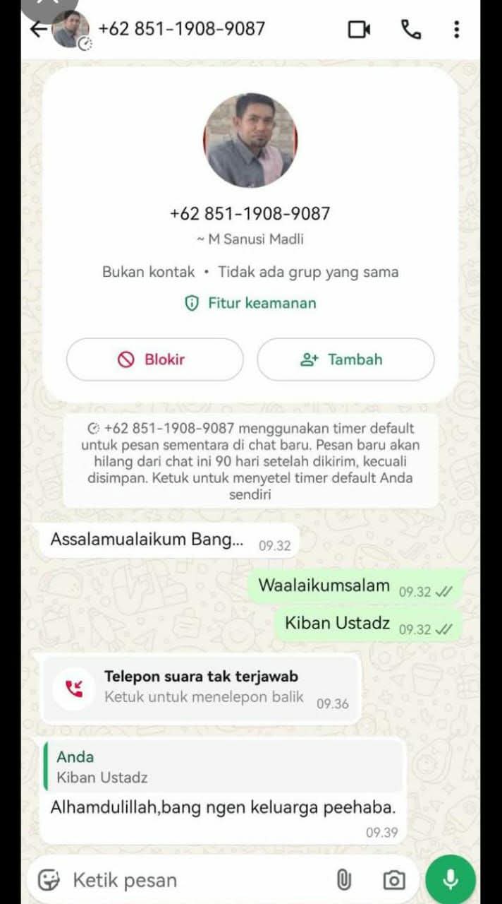 Beredar Akun WhatsApp Palsu Mengatasnamakan Sanusi Madli