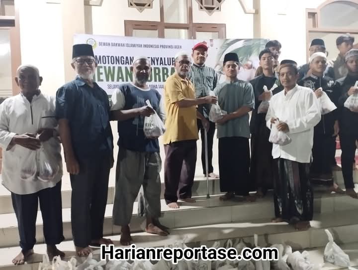 270 KK di Aceh Terima Daging Kurban dari Dewan Dakwah