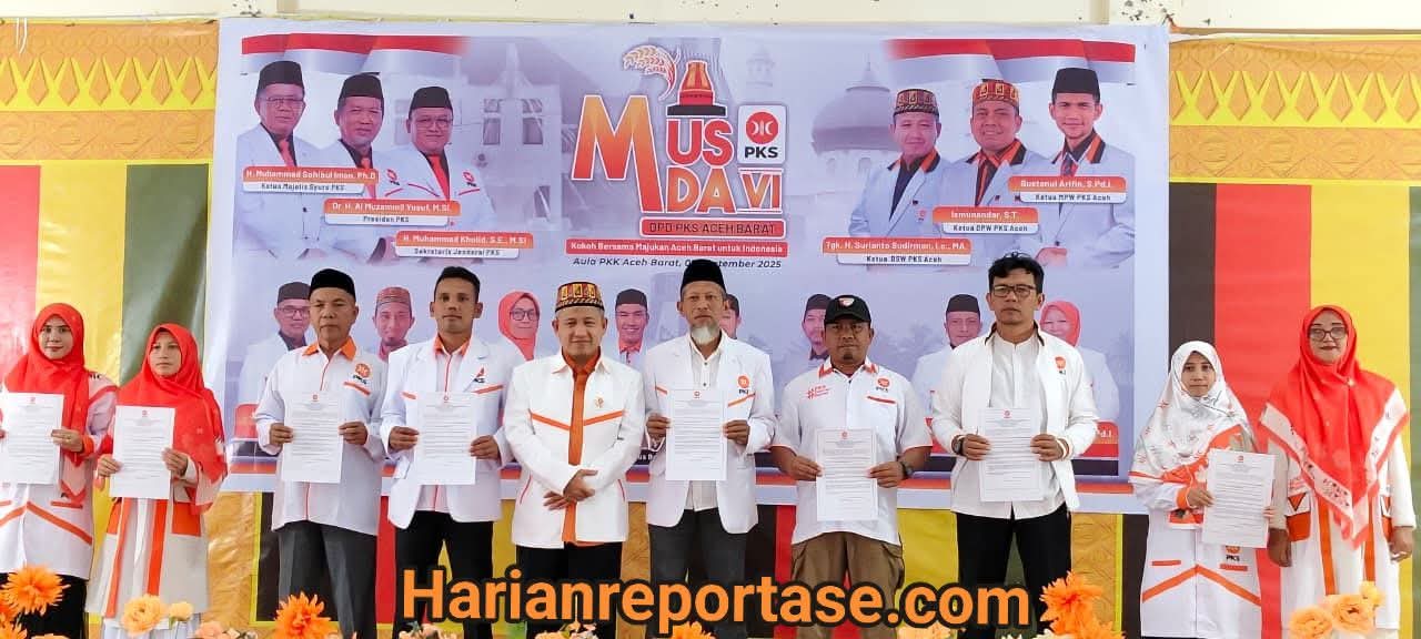 PKS Aceh Jaya Kukuhkan Pengurus Baru, Optimis Raih Kursi DPRK