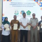 Perkuat Sinergitas, Kantor Pertanahan Aceh Singkil Serahkan 11 Sertipikat Tanah Wakaf