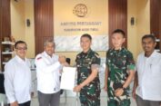 Kantor Pertanahan Aceh Timur Serahkan Sertipikat Tanah ASMIL Peudawa Yonif TP 853/BRB