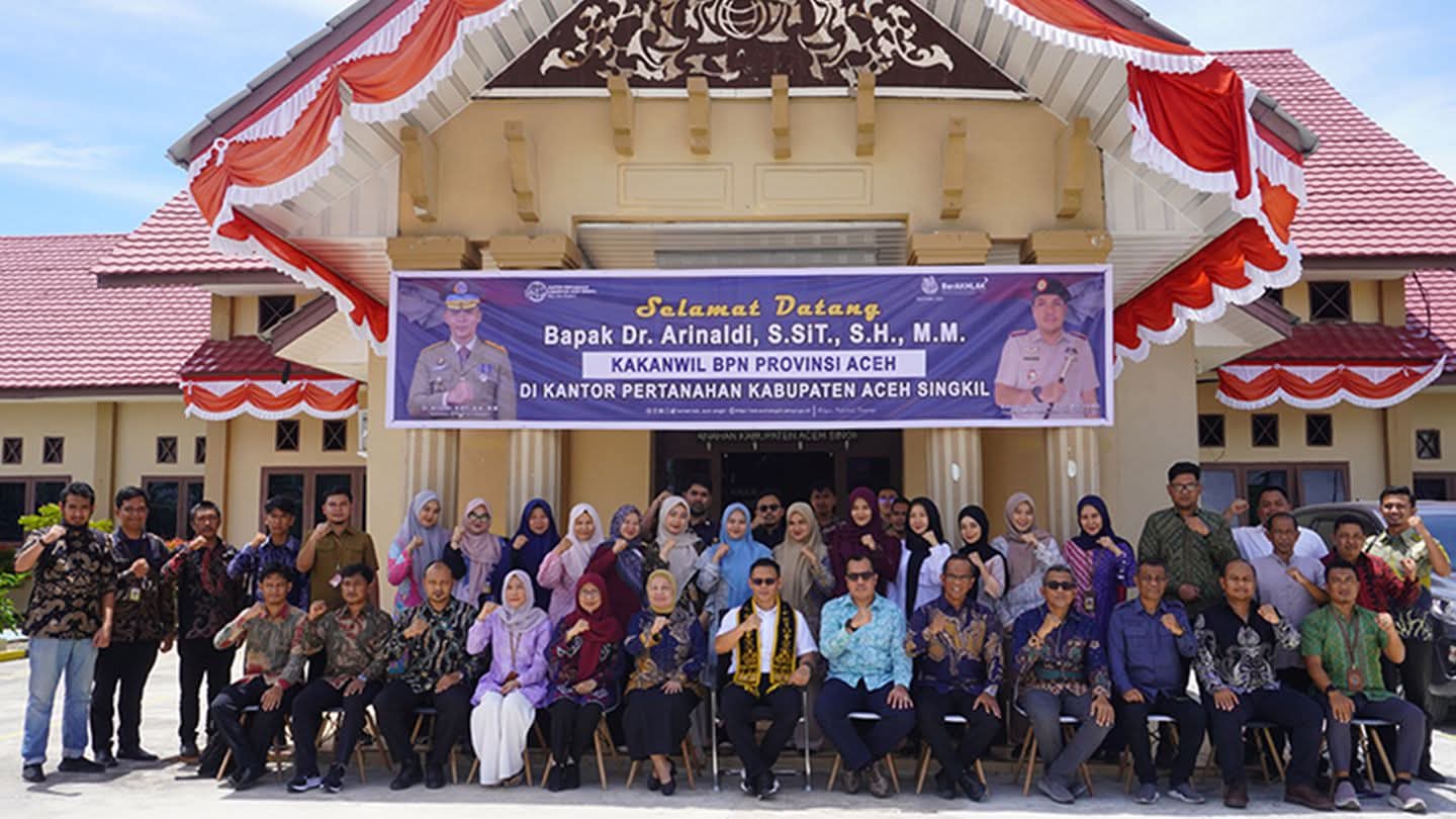 Kakanwil BPN Provinsi Aceh Lakukan Kunjungan Kerja ke Kantor Pertanahan Kabupaten Aceh Singkil