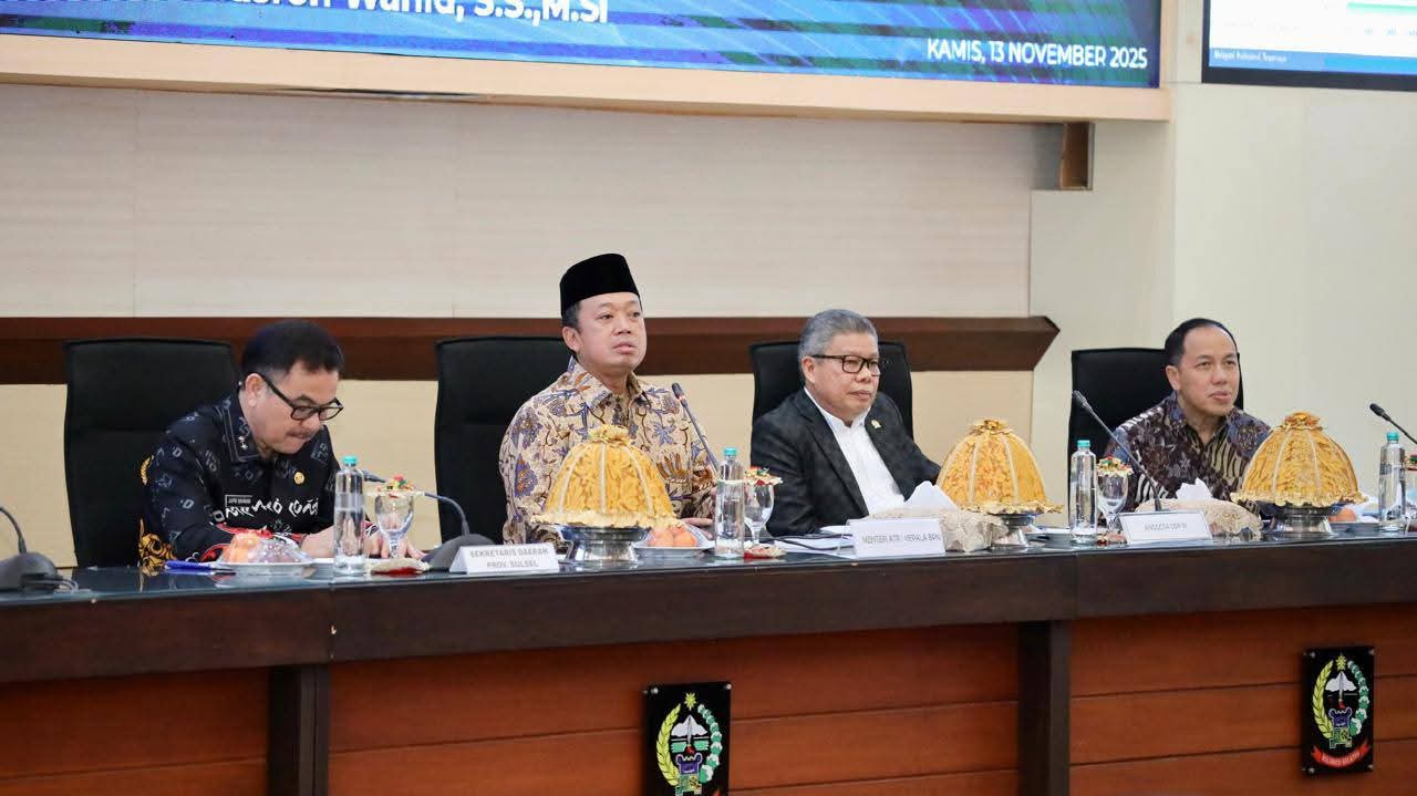 Percepat Sertipikasi, Menteri Nusron Imbau Kepala Daerah Se-Sulsel Ringankan BPHTB bagi Masyarakat