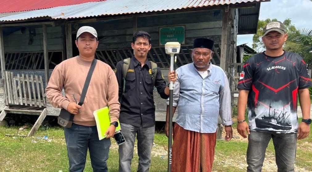 Intip Jejak Juru Ukur: Kantah Aceh Timur Lakukan Pengukuran Tanah Wakaf Balai Pengajian di Desa Seunubok Aceh