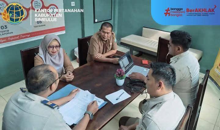 Kantor Pertanahan Simeulue Gelar Rapat Lanjutan Program Trans Tuntas