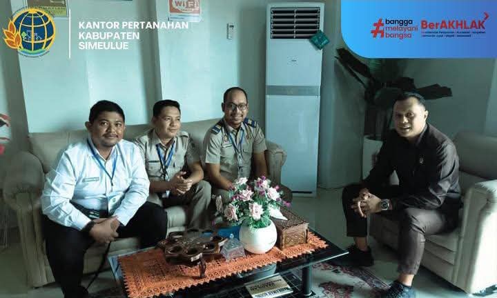 Kantor Pertanahan Simeulue Perkuat Kolaborasi dengan Pengadilan Negeri Sinabang