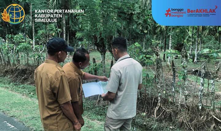 Pertanahan Simeulue Tinjau Lokasi Sengketa di Desa Putra Jaya
