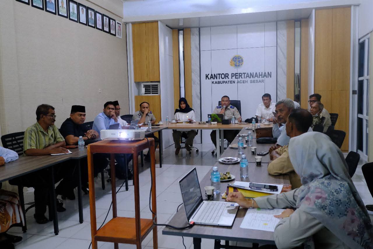 BPN Aceh Besar Percepat Sertipikat Tanah Wakaf Pengganti