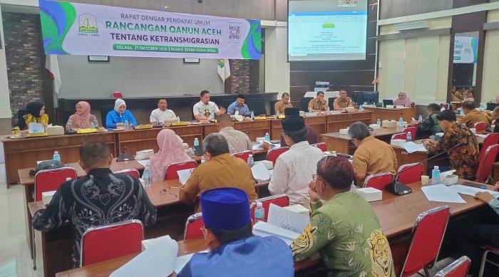 DPRA Gelar RDPU Bahas Rancangan Qanun Aceh tentang Penyelenggaraan Transmigrasi