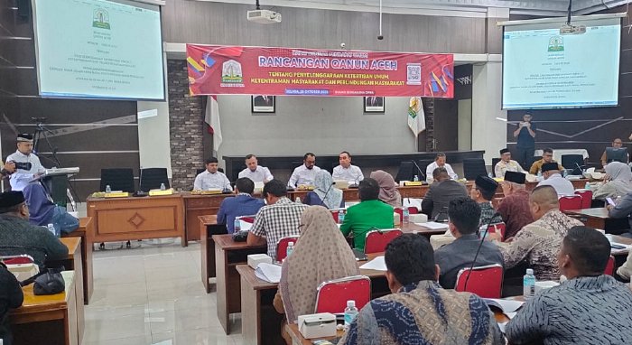 Komisi I DPRA Gelar RDPU Raqan Ketertiban Umum Ketenteraman dan Perlindungan Masyarakat