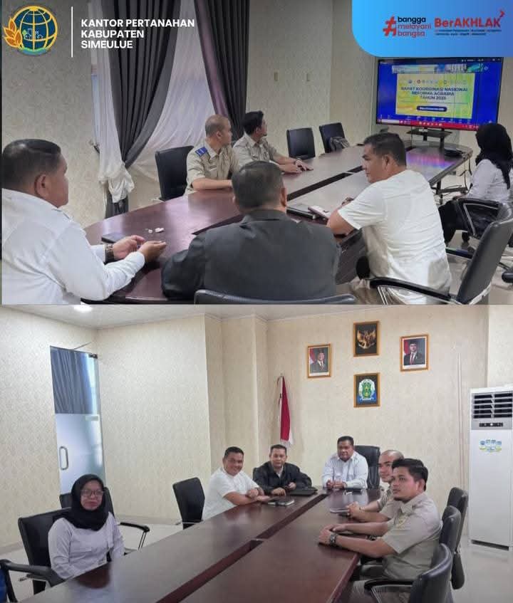Kantor Pertanahan Kabupaten Simeulue Hadiri Rapat Koordinasi Reforma Agraria Nasional 2025