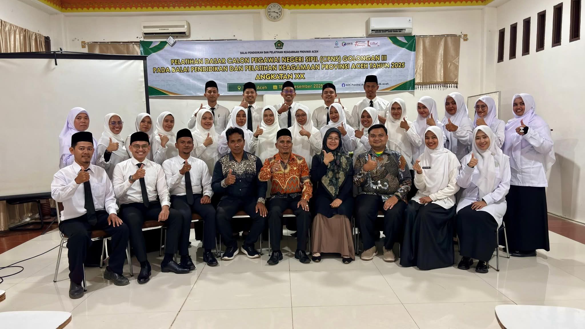829 CPNS di Lingkungan Kemenag Ikut Latsar BDK Aceh