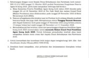 Malam Grand Final Pemilihan Agam Inong Aceh 2025 Ditunda