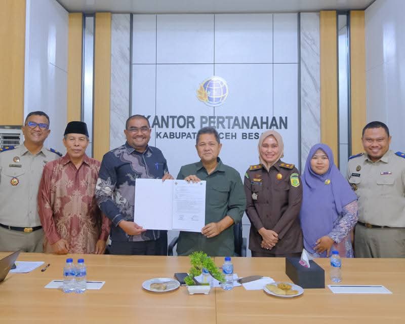 Aceh Besar Percepat Sertifikasi Tanah Wakaf, Target 150 Bidang Tahun 2026