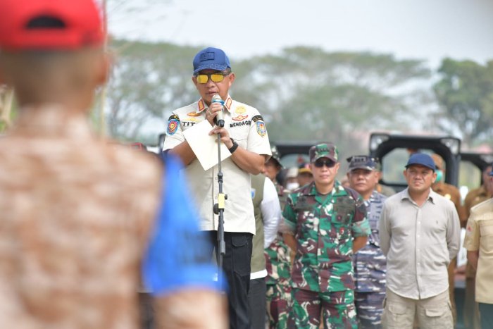 Wagub Aceh Dampingi Mendagri Hadiri Apel Pemulangan Satgas Kemendagri Gelombang I di Aceh Tamiang