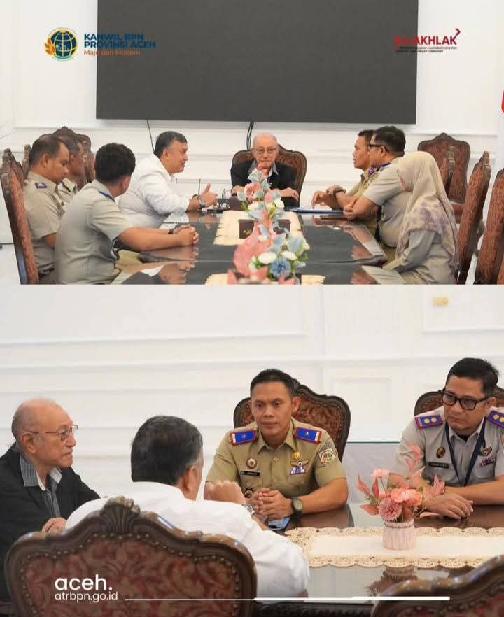 Perkuat Sinergi Kelembagaan, Kepala Kanwil BPN Aceh Temui Wali Nanggroe