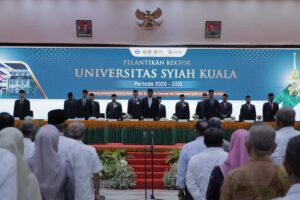 Mewakili Kapolda,Dua PJU Polda Aceh Hadiri Pelantikan Rektor USK Prof. Mirza Tabrani