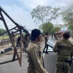 Satpol PP dan WH Aceh Besar Bongkar Bangunan Liar di Blang Bintang