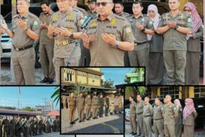 Awali Kepemimpinan Baru, Reza Saputra Pimpin Apel Perdana dan Perkuat Soliditas Satpol PP dan WH Aceh