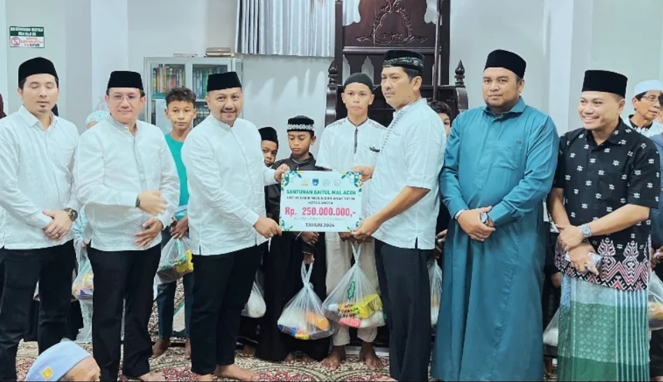 Safari Ramadhan di Langsa, Reza Saputra Pererat Silaturahmi dan Santuni Anak Yatim