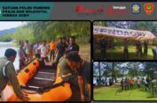 Satgas Linmas Satpol PP dan WH Aceh Latihan Penanggulangan Bencana di Lhok Kaca