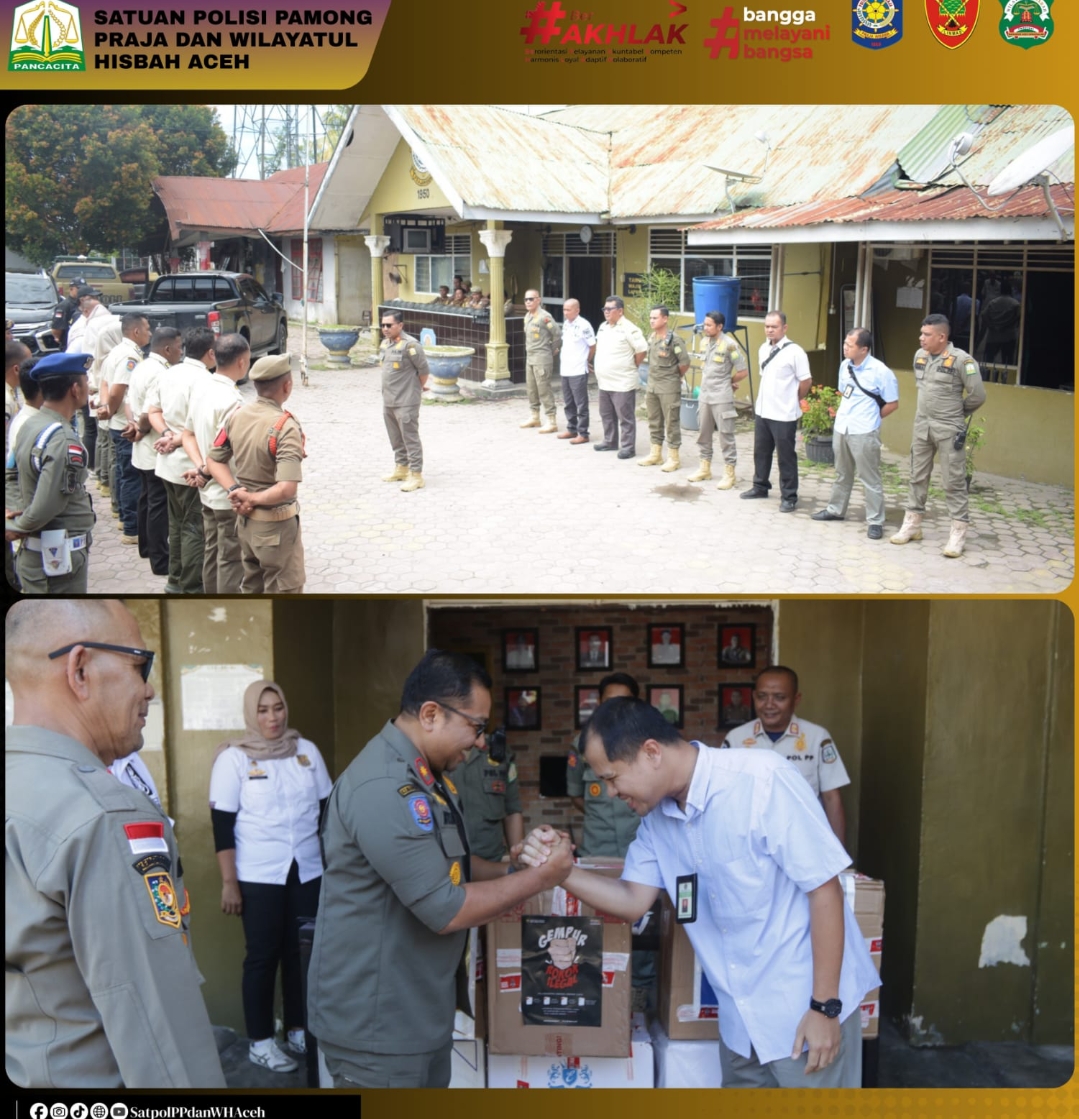 Operasi Gabungan Satpol PP dan WH Aceh–Bea Cukai Berhasil Amankan 42 Ribu Batang Rokok Ilegal